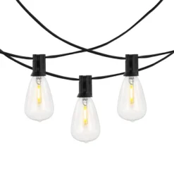 Dorcia LED Outdoor String Lights - 120" - 10 Light - PLT4043 - Black - Safavieh -My home decor GUEST 00ab76b4 bf2f 4176 8c24 4372f37e1ded
