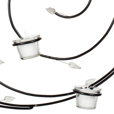 Amelia Tea Light Wall Décor - Black - Safavieh 2 Amelia Tea Light Wall Décor - Black - Safavieh - Image 2