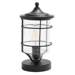Rueda 6.3" Outdoor Table Lamp - PLT7041 - Black - Safavieh -My home decor GUEST 03660792 e36e 4602 82e4 34f2b48b1f76