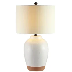 Portcia Table Lamp - Speckled Ivory Glaze - Safavieh -My home decor GUEST 043c08c4 588c 4374 9454 55cbfd9e5278