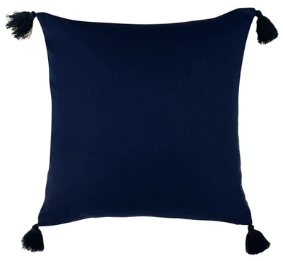 Cassia Pillow - Navy/White - 16" X 16" - Safavieh 4 Cassia Pillow - Navy/White - 16" X 16" - Safavieh - Image 4