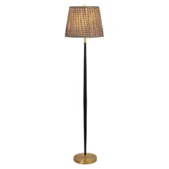 Carlyle 64" Floor Lamp - FLL4147 - Black/Brass - Safavieh