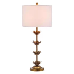 (Set Of 2) 32" Lani Leaf Table Lamp Antique Gold (Includes LED Light Bulb) - Safavieh -My home decor GUEST 08a2c80f 0e14 471a ad57 83694914f2ef