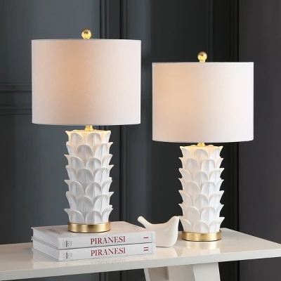 Nico Table Lamp (Set Of 2) - 25 Inch Height - TBL4116 - White/Gold - Safavieh 2 Nico Table Lamp (Set Of 2) - 25 Inch Height - TBL4116 - White/Gold - Safavieh - Image 2