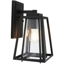 Rydler 7.48" Outdoor Sconce (Set Of 2) - PLT7030 - Black - Safavieh -My home decor GUEST 0dbf1329 8f18 4450 8d47 1d9c8675678b
