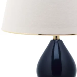 (Set Of 2) 26.5" Jill Double- Gourd Ceramic Lamp Navy (Includes CFL Light Bulb) - Safavieh -My home decor GUEST 1161bf6e a15a 4a14 9439 0061de6c05bd
