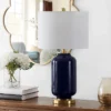 Amaia Glass Table Lamp - Navy - Safavieh