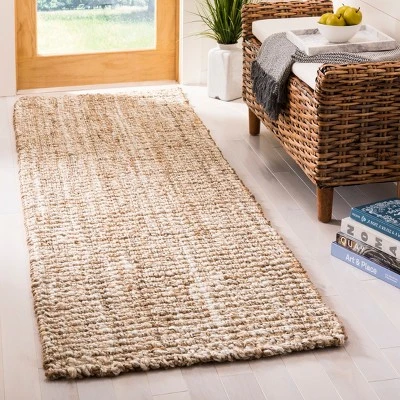 Hilma Solid Woven Fiber Rug Natural - Safavieh 2 Hilma Solid Woven Fiber Rug Natural - Safavieh - Image 2
