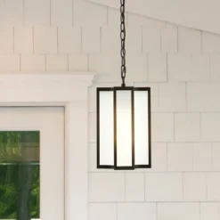 Hyla 8" Outdoor Pendant - PLT4024 - Black - Safavieh -My home decor GUEST 14b445bc b94d 4599 9379 773abe9326ed