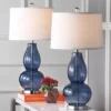 Mercurio Double Gourd Table Lamp (Set Of 2) - Blue - Safavieh
