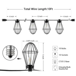 Ellina 10 Light LED 120" Outdoor String Ligh - PLT4054 - Safavieh -My home decor GUEST 1c2ee46e 01d2 479a b4ea 4e0f3c712bbb