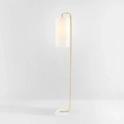 Troilus 64" Floor Lamp - FLL7005 - Gold/White Marble - Safavieh -My home decor GUEST 1cfc5f8d 4bea 45f3 96ce f1c30a5e41f1