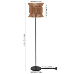 Boyer 60" Floor Lamp - FLL4100 - Natural/Black - Safavieh -My home decor GUEST 1d25f99a e1d9 4a6f 8466 34f31792726d