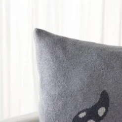 Trio Elves Pillow - Grey/Red - 18"x18" - Safavieh -My home decor GUEST 1e718f11 f377 4c23 ae0c 91cc061468c3