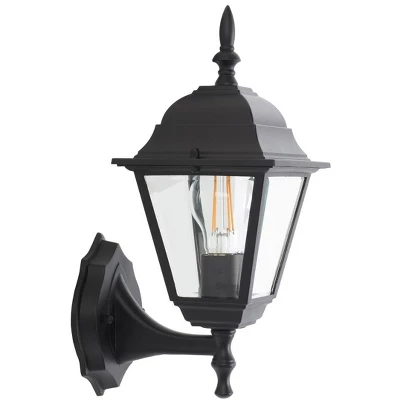Rhion 8" Outdoor Wall Sconce (Set Of 2) - PLT7026 - Black - Safavieh 2 Rhion 8" Outdoor Wall Sconce (Set Of 2) - PLT7026 - Black - Safavieh - Image 2