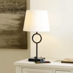 Vynn Table Lamp W/ USB Port - 19 Inch Height - TBL4507 - Black - Safavieh -My home decor GUEST 1f22141b 7f7e 468d b03c ae228f9e01b7