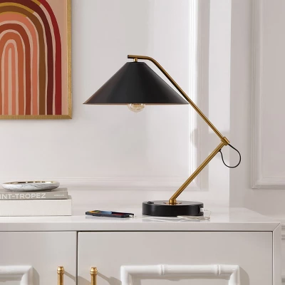 Moseby Table Lamp W/ USB Port - 21 Inch Height - TBL4459 - Black/Brass - Safavieh 2 Moseby Table Lamp W/ USB Port - 21 Inch Height - TBL4459 - Black/Brass - Safavieh - Image 2