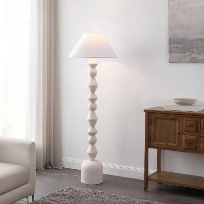Lanie 65.75" Floor Lamp - FLL4145 - White Washed - Safavieh 3 Lanie 65.75" Floor Lamp - FLL4145 - White Washed - Safavieh - Image 3