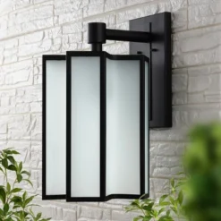 Hyla 12" Outdoor Sconce - PLT4023 - Black - Safavieh -My home decor GUEST 202d305b 34a4 446d a505 7e717709094c
