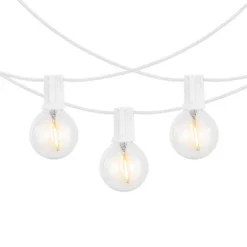 Chiera LED Outdoor String Lights - 120" - 10 Light - PLT4042 - White - Safavieh -My home decor GUEST 25cdca9b 5b35 44f6 8109 9eff2039e084