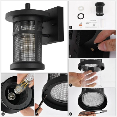 Osprey 7.5" Outdoor Sconce (Set Of 2) - PLT4029 - Black - Safavieh 6 Osprey 7.5" Outdoor Sconce (Set Of 2) - PLT4029 - Black - Safavieh - Image 6