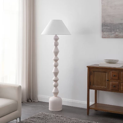 Lanie 65.75" Floor Lamp - FLL4145 - White Washed - Safavieh 2 Lanie 65.75" Floor Lamp - FLL4145 - White Washed - Safavieh - Image 2
