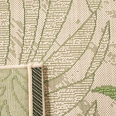 Halton Rectangle 2' X 3'7" Outdoor Patio Rug - Cream / Green - Safavieh 2 Halton Rectangle 2' X 3'7" Outdoor Patio Rug - Cream / Green - Safavieh - Image 2