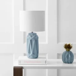 Kelesie Table Lamp - 18 Inch Height - TBL4092 - Blue - Safavieh