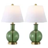 Camelie 22" Table Lamp (Set Of 2) - TBL4622 - Green/Brass - Safavieh