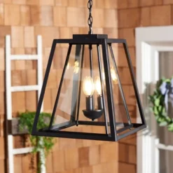 Rydler 13" Outdoor Pendant - PLT7028 - Black - Safavieh -My home decor GUEST 30d17ea1 a20c 4aaf 9396 80889e44ff61