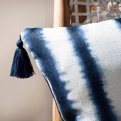 Cassia Pillow - Navy/White - 16" X 16" - Safavieh 2 Cassia Pillow - Navy/White - 16" X 16" - Safavieh - Image 2