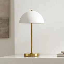 Goldie Table Lamp - 18 Inch Height - TBL4566 - Brass/White - Safavieh -My home decor GUEST 3271e8fc 4700 49ee b0da a0f5f0a6e806