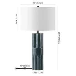 Tolliver Marble Table Lamp - CTL1081 - Dark Green/White - Safavieh Couture -My home decor GUEST 35986ecc baf1 47c8 9817 1af46560b4f3