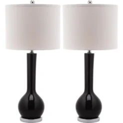 Mae Long Neck Ceramic Table Lamp (Set Of 2) - Safavieh -My home decor GUEST 35d19d86 3c09 4a34 9609 103dec8db5ac