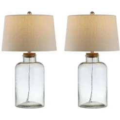 Caden Table Lamp (Set Of 2) - 27.5 Inch Height - TBL4308 - Clear - Safavieh