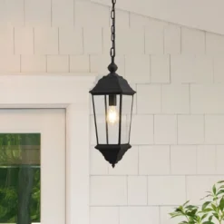 Teri 7" Outdoor Pendant - PLT4083 - Black - Safavieh -My home decor GUEST 38965315 d0bd 4c25 80a1 686741965b4f