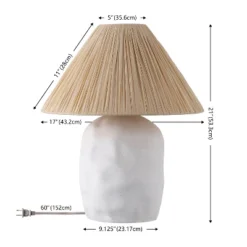 Leola 21" Table Lamp - TBL4652 - Cream/Natural - Safavieh -My home decor GUEST 3a8318e0 6d68 408c 9514 6da6da76162a
