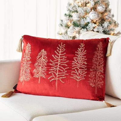 Holiday Tree Pillow - Safavieh 2 Holiday Tree Pillow - Safavieh - Image 2