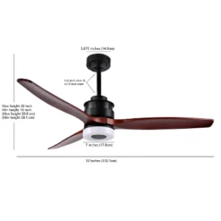 Jemper Led Light 52" Ceiling Fan - CLF1019 - Black - Safavieh -My home decor GUEST 3b841e25 4462 4fad 82c4 cf4a91b28e10