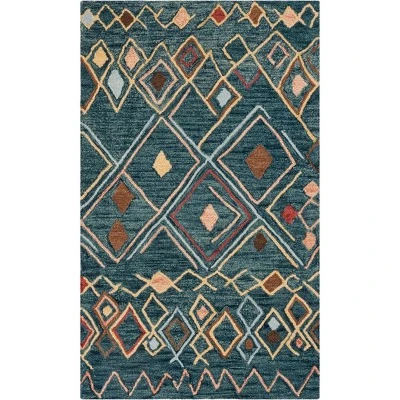 Edythe Geometric Hooked Rug - Safavieh 5 Edythe Geometric Hooked Rug - Safavieh - Image 5