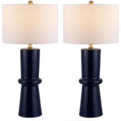 Ellaria Table Lamp (Set Of 2) - 31 Inch Height - TBL4300 - Navy Blue - Safavieh