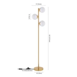 Devlyn 3 Light 62" Floor Lamp - FLL4104 - Gold - Safavieh -My home decor GUEST 3dd46ddd 2111 453e adf8 3800389f6b3a