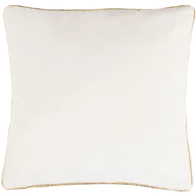 Junie Pillow - Beige/Red - 18" X 18" - Safavieh 1 Junie Pillow - Beige/Red - 18" X 18" - Safavieh
