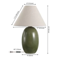 Josi 24" Table Lamp - TBL4660 - Green - Safavieh -My home decor GUEST 4049fed7 383a 4c71 9324 69361980627a