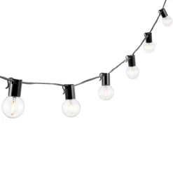 Huron LED Outdoor String Lights - 120" - 10 Light - PLT4045 - Black - Safavieh -My home decor GUEST 40cf5ec8 177f 46ca ac93 f5908650b8e6