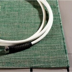 Courtyard Standalone Power Loomed Indoor/Outdoor Area Rug - Dark Green/Beige - 6'7"x9'6" - Safavieh.