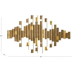 Rena 32" Iron/Steel Wall Decor - WDC1029 - Antique Brass - Safavieh -My home decor GUEST 45ab6971 5aa9 470b a9f3 07bdaa23112d