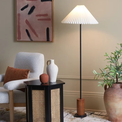 Willa 54" Floor Lamp - FLL3005 - Walnut/Black - Safavieh 3 Willa 54" Floor Lamp - FLL3005 - Walnut/Black - Safavieh - Image 3