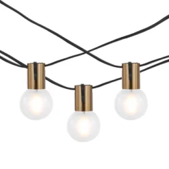 Farrynn LED Outdoor String Lights - 120" - 10 Light - PLT4044 - Brass/Black - Safavieh -My home decor GUEST 4c29c7ce f989 4580 a0bb 0fd05b7d9f4b