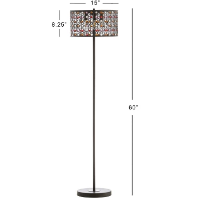 Mosiac Floor Lamp - Oil Rubbed Bronze (Black)/Multi - Safavieh 1 Mosiac Floor Lamp - Oil Rubbed Bronze (Black)/Multi - Safavieh